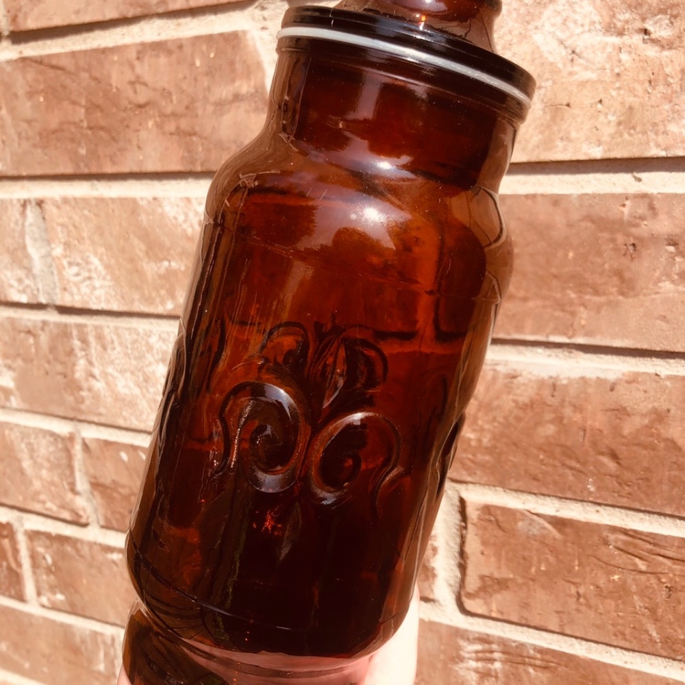 Amber Glass Canister
